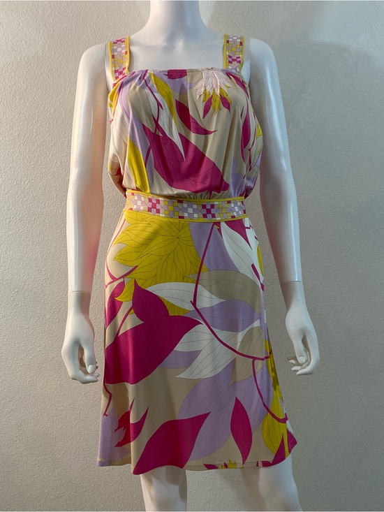 Emilio Pucci Dresses & Skirts - Pucci Pink Print Dress Summer Sleeveless Dress Size 6 Made In Italy